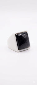 Anillo Vintage Blanco y Negro